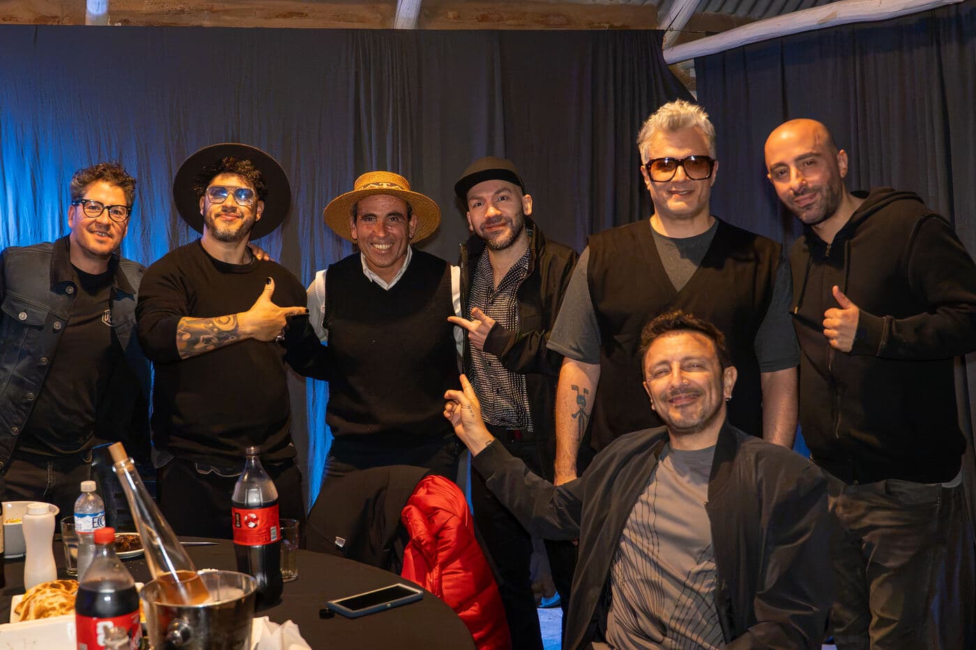 Foto grupal backstage